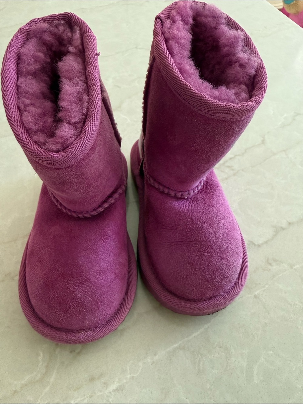 UGG Short Shearling Boots in Purple - Picture 2 of 9